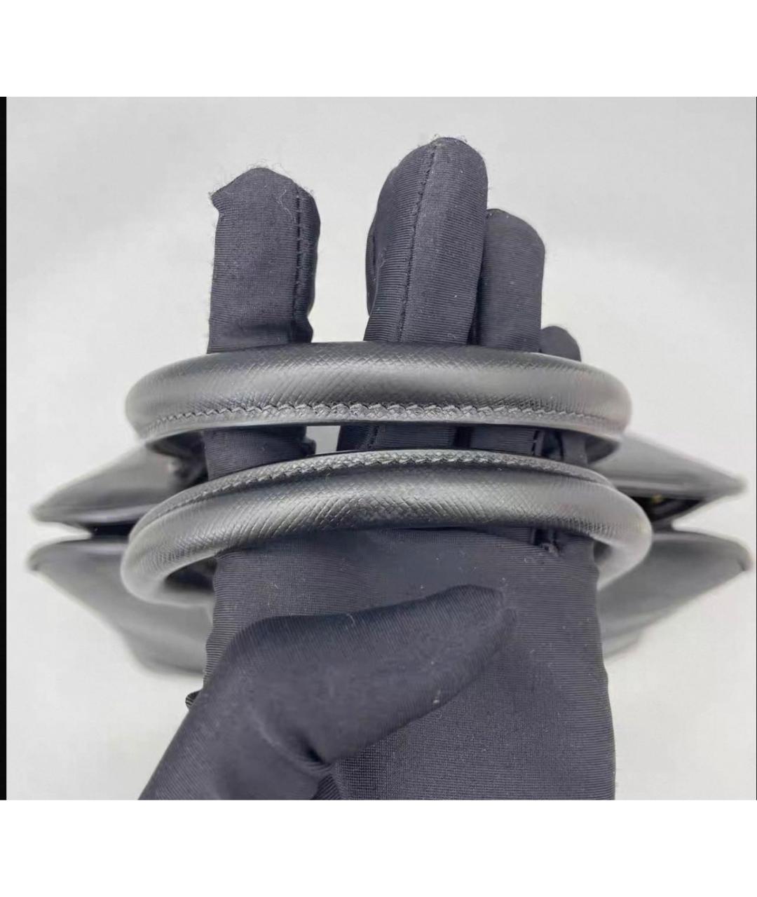 PRADA Черная кожаная сумка через плечо, фото 8