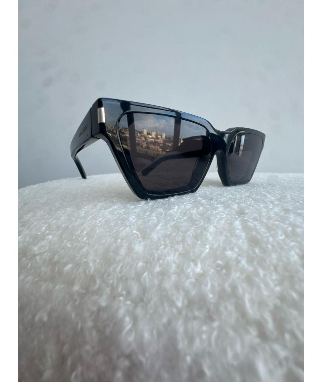 SAINT LAURENT Черные пластиковые солнцезащитные очки, фото 3