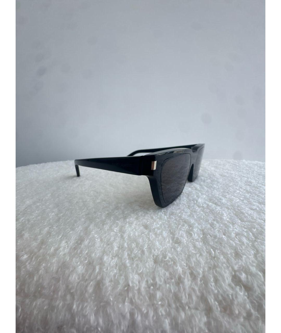 SAINT LAURENT Черные пластиковые солнцезащитные очки, фото 2