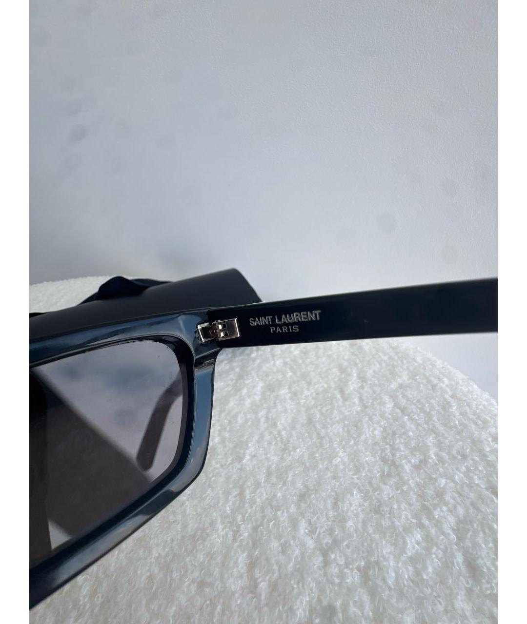 SAINT LAURENT Черные пластиковые солнцезащитные очки, фото 7