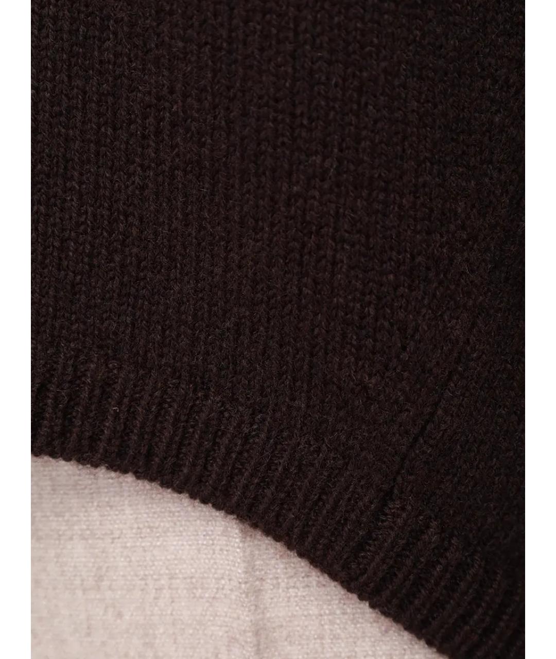 LORENA ANTONIAZZI Коричневый шерстяной джемпер / свитер, фото 6