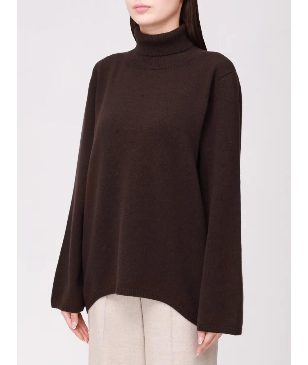 LORENA ANTONIAZZI Коричневый шерстяной джемпер / свитер, фото 4