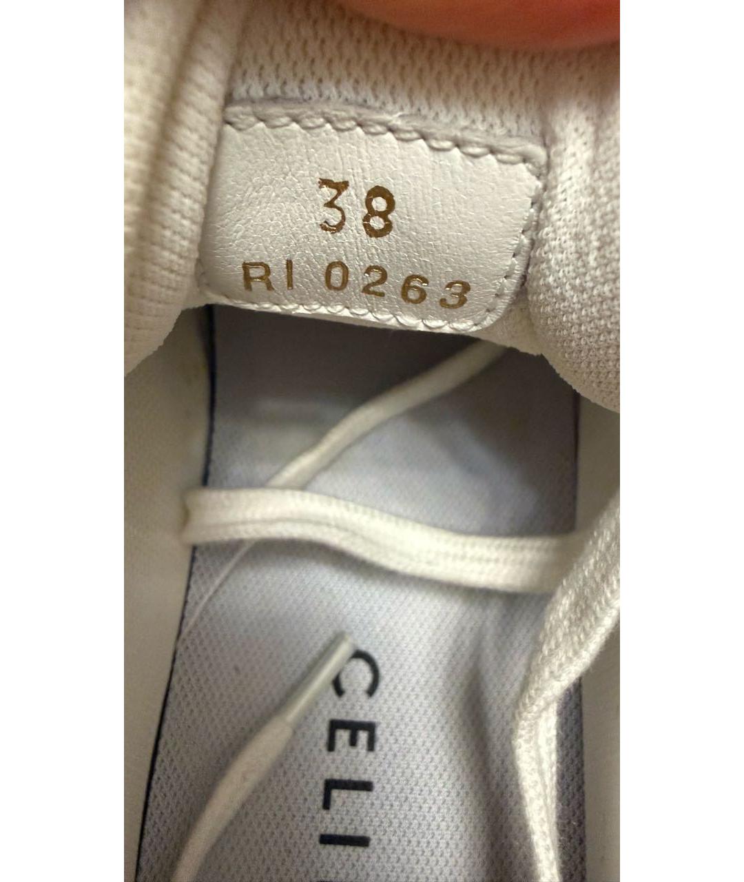 CELINE Белые кожаные кеды, фото 6