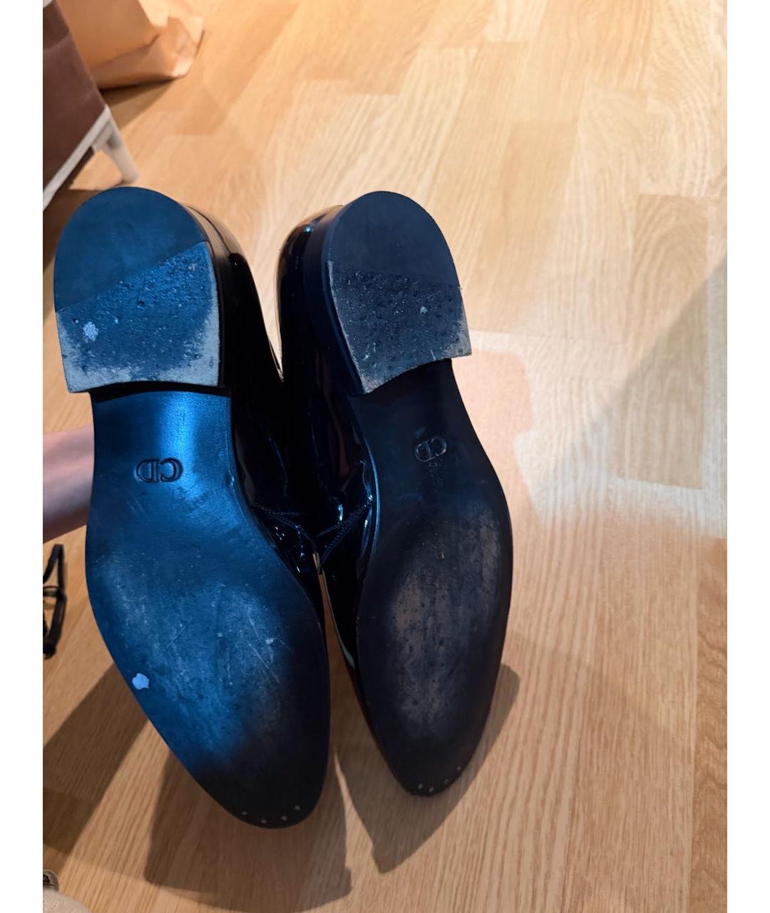 CHRISTIAN DIOR Черные туфли из лакированной кожи, фото 5