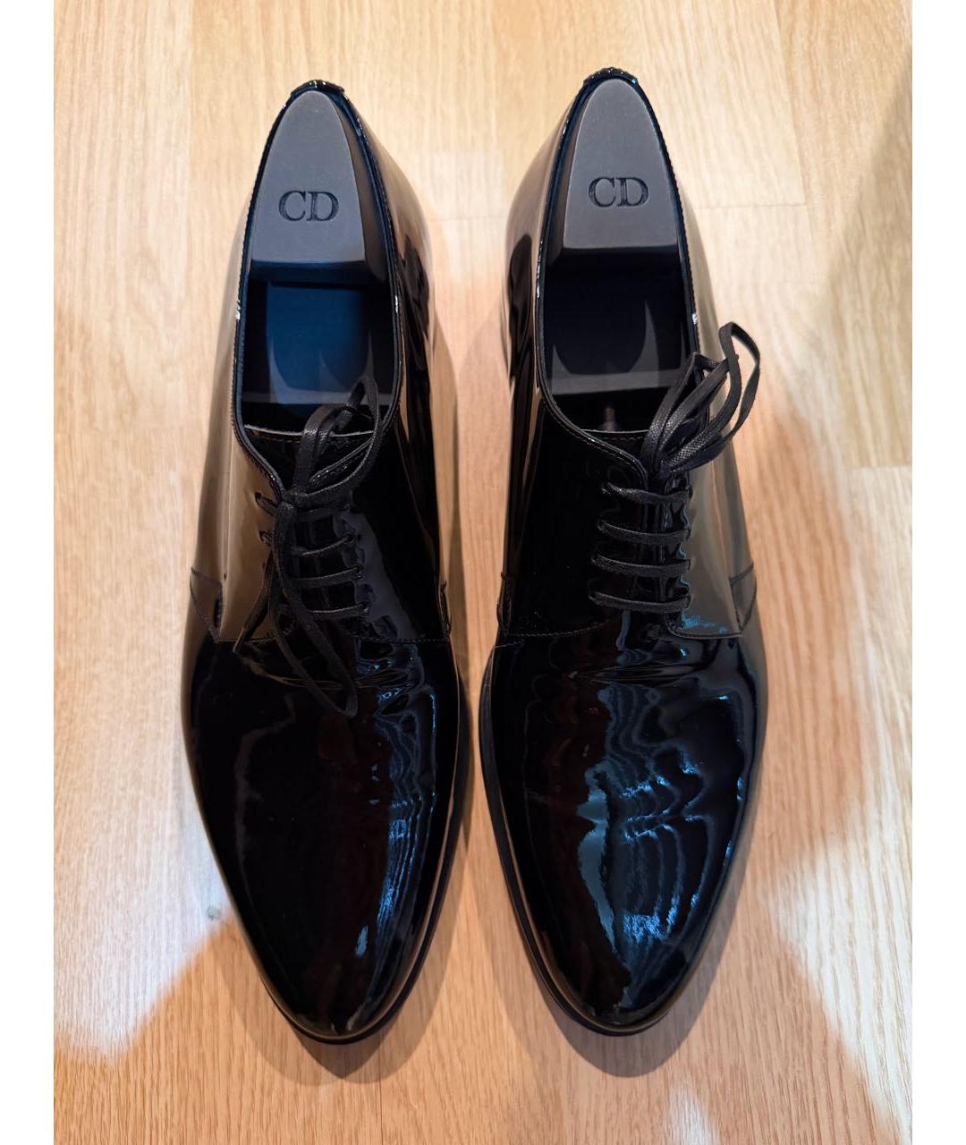 CHRISTIAN DIOR Черные туфли из лакированной кожи, фото 3
