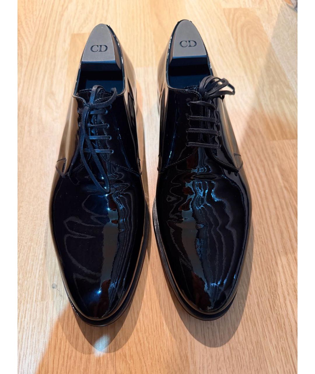 CHRISTIAN DIOR Черные туфли из лакированной кожи, фото 2