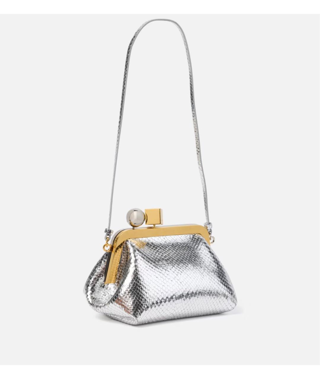 JACQUEMUS Серебряная сумка через плечо, фото 2