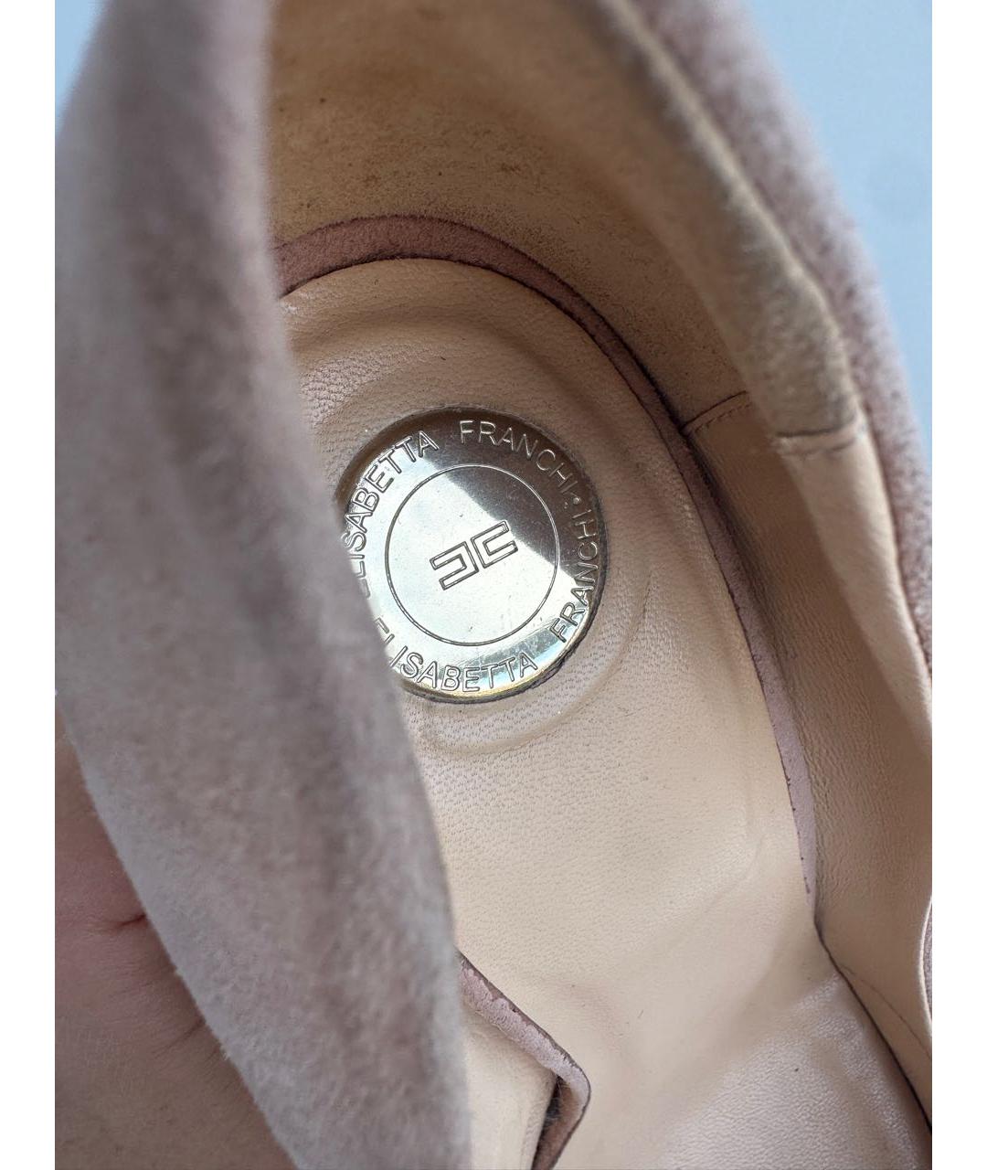 ELISABETTA FRANCHI Бежевые замшевые туфли, фото 5