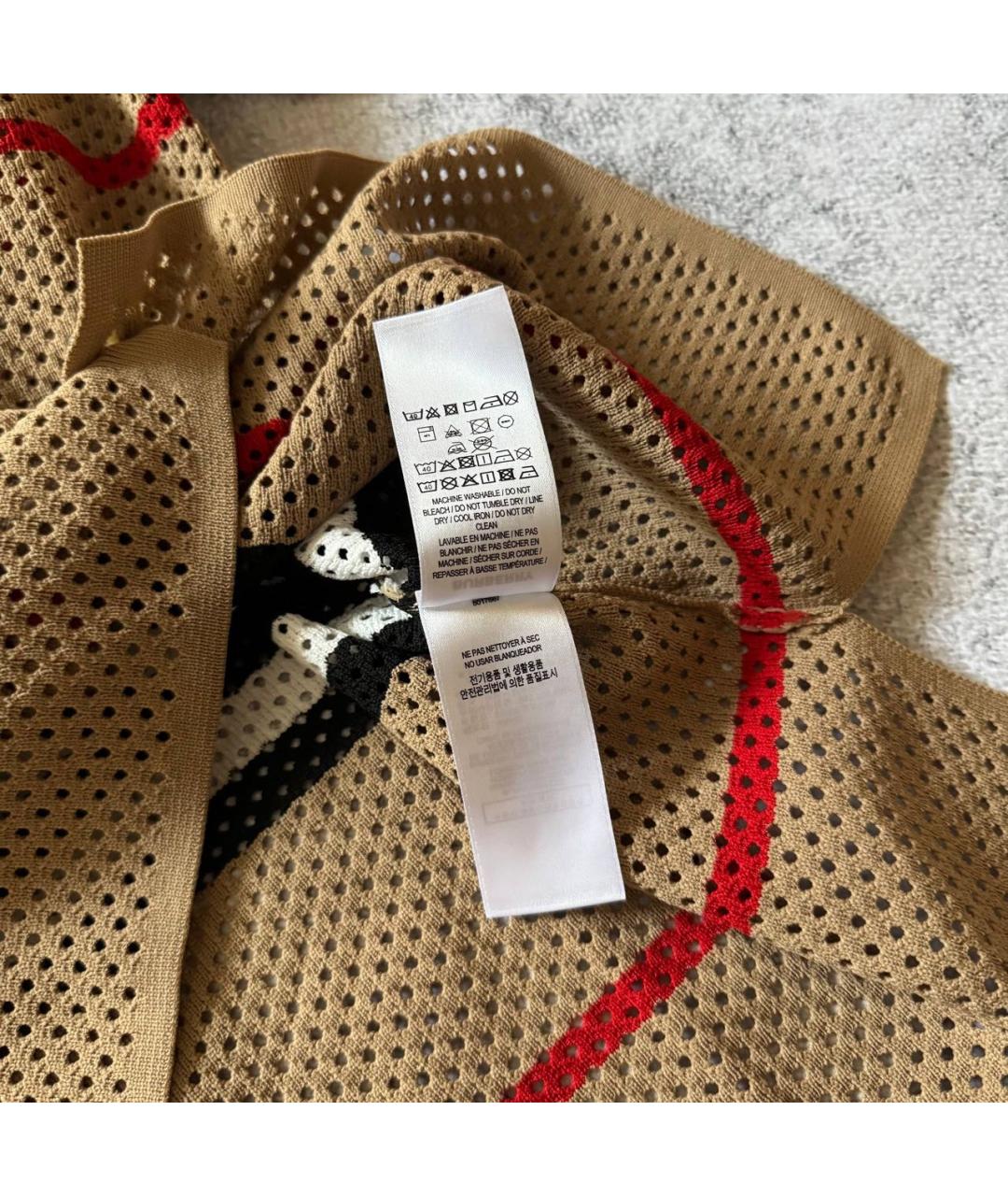 BURBERRY Коричневая хлопковая классическая рубашка, фото 5