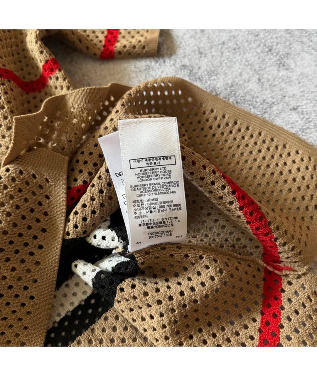 BURBERRY Коричневая хлопковая классическая рубашка, фото 6