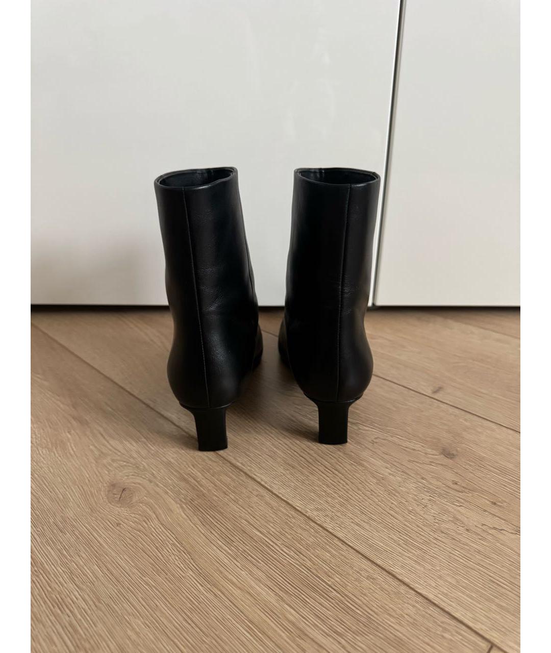 12 STOREEZ Черные кожаные ботильоны, фото 4