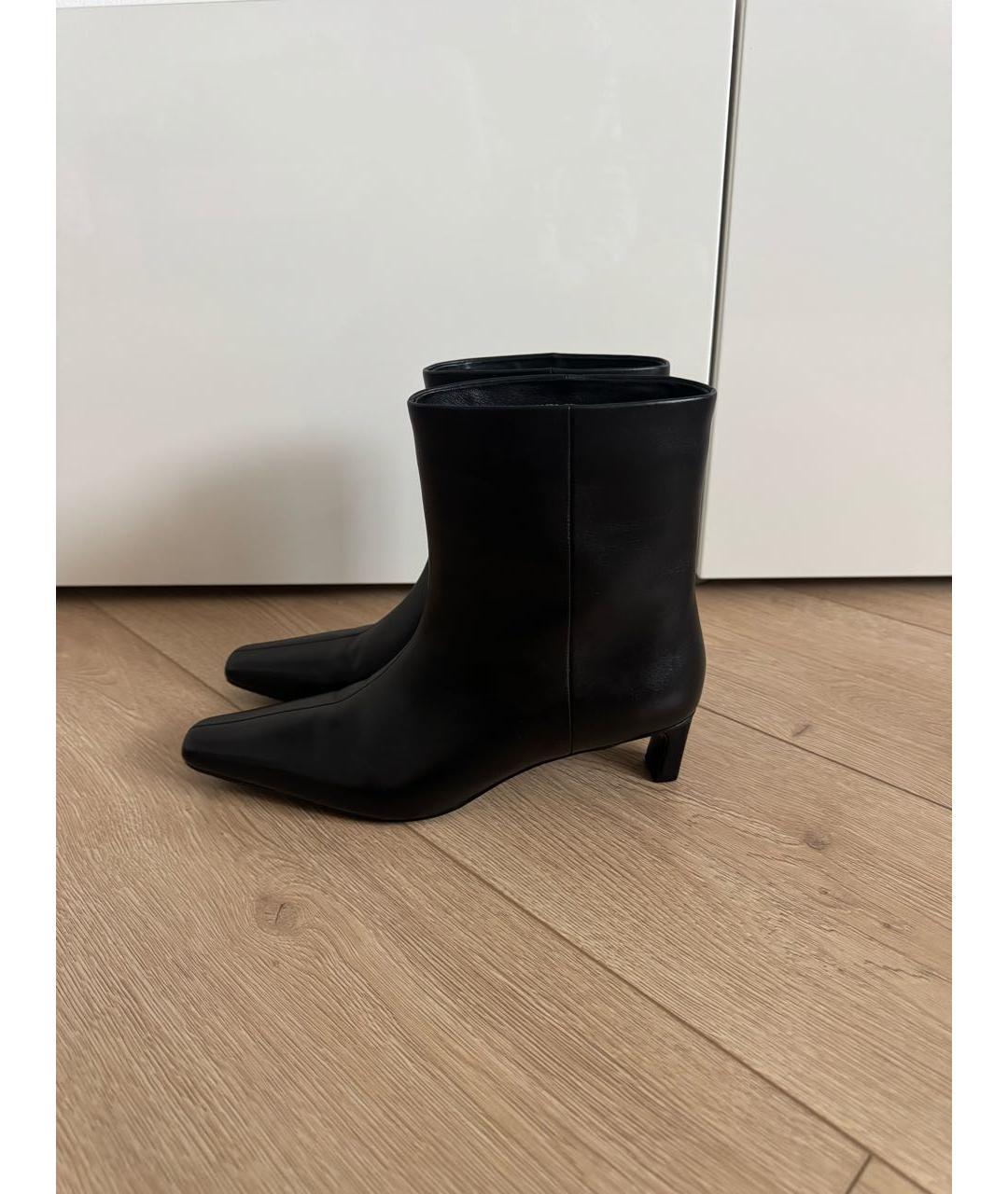 12 STOREEZ Черные кожаные ботильоны, фото 2