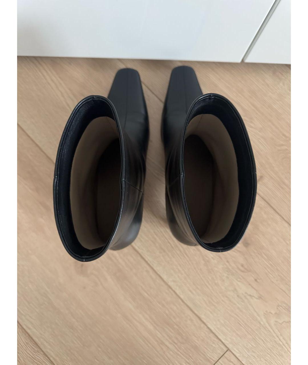 12 STOREEZ Черные кожаные ботильоны, фото 5