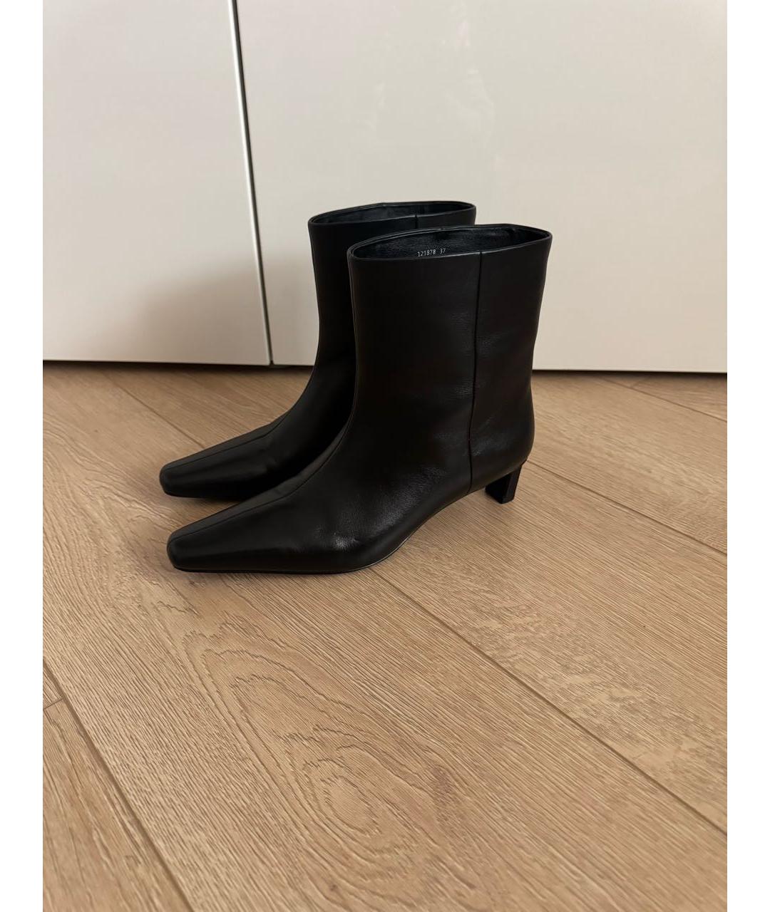 12 STOREEZ Черные кожаные ботильоны, фото 8