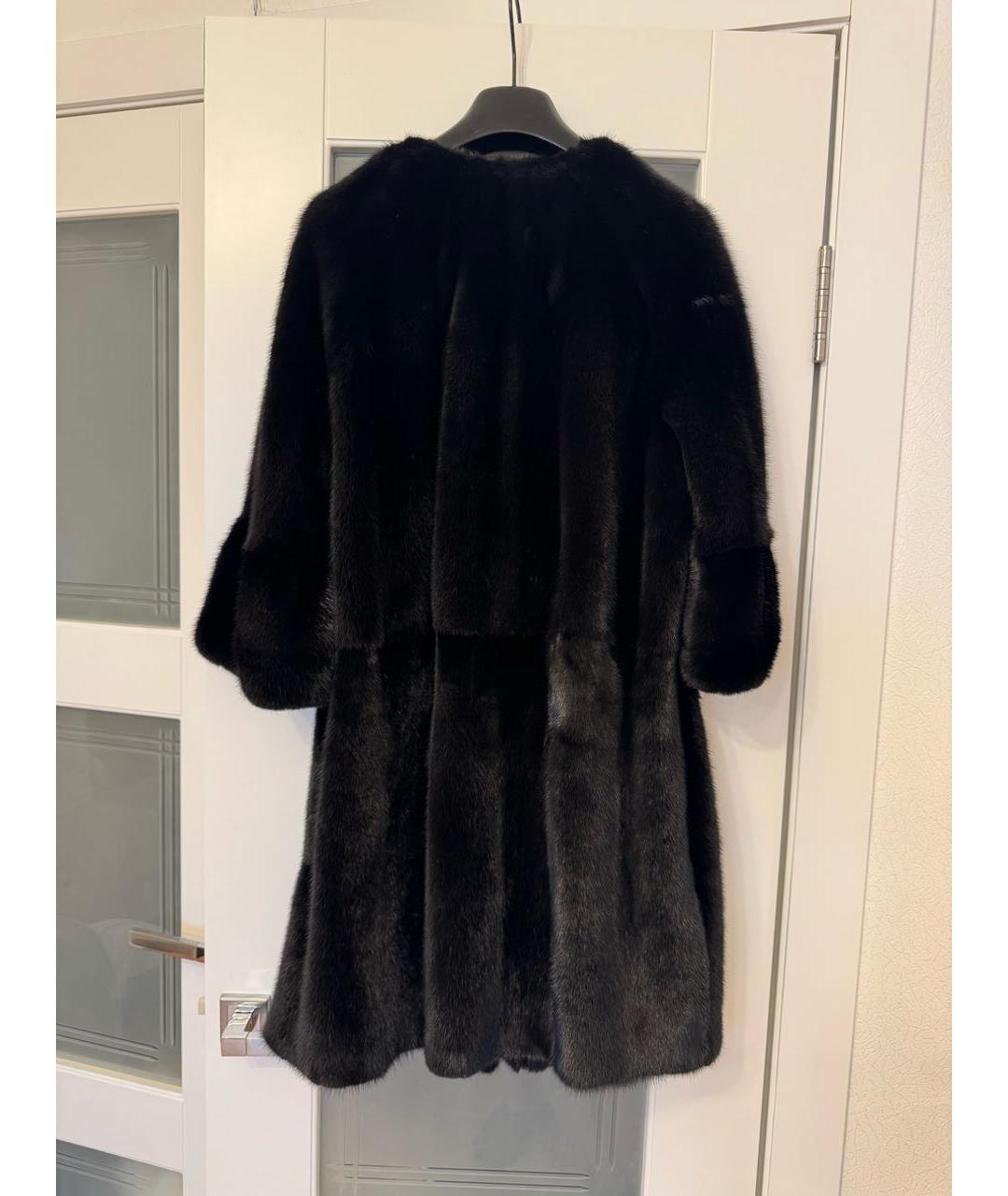SIMONETTA RAVIZZA Коричневая меховая шуба, фото 2