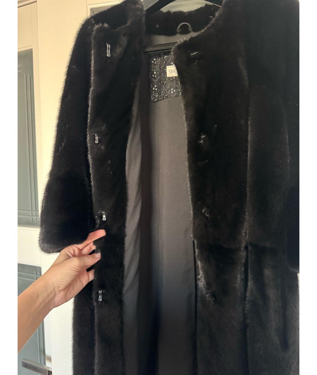 SIMONETTA RAVIZZA Коричневая меховая шуба, фото 8