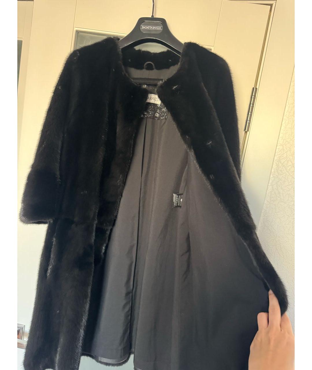 SIMONETTA RAVIZZA Коричневая меховая шуба, фото 6