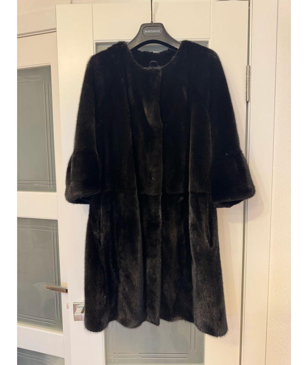 SIMONETTA RAVIZZA Коричневая меховая шуба, фото 9