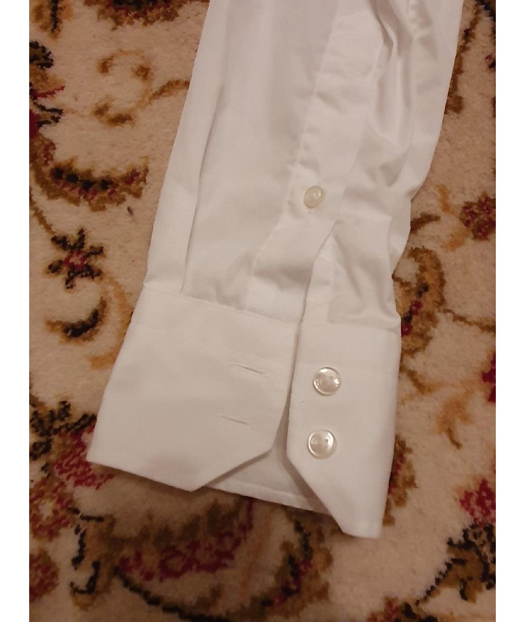 HUGO BOSS Белая хлопковая кэжуал рубашка, фото 4