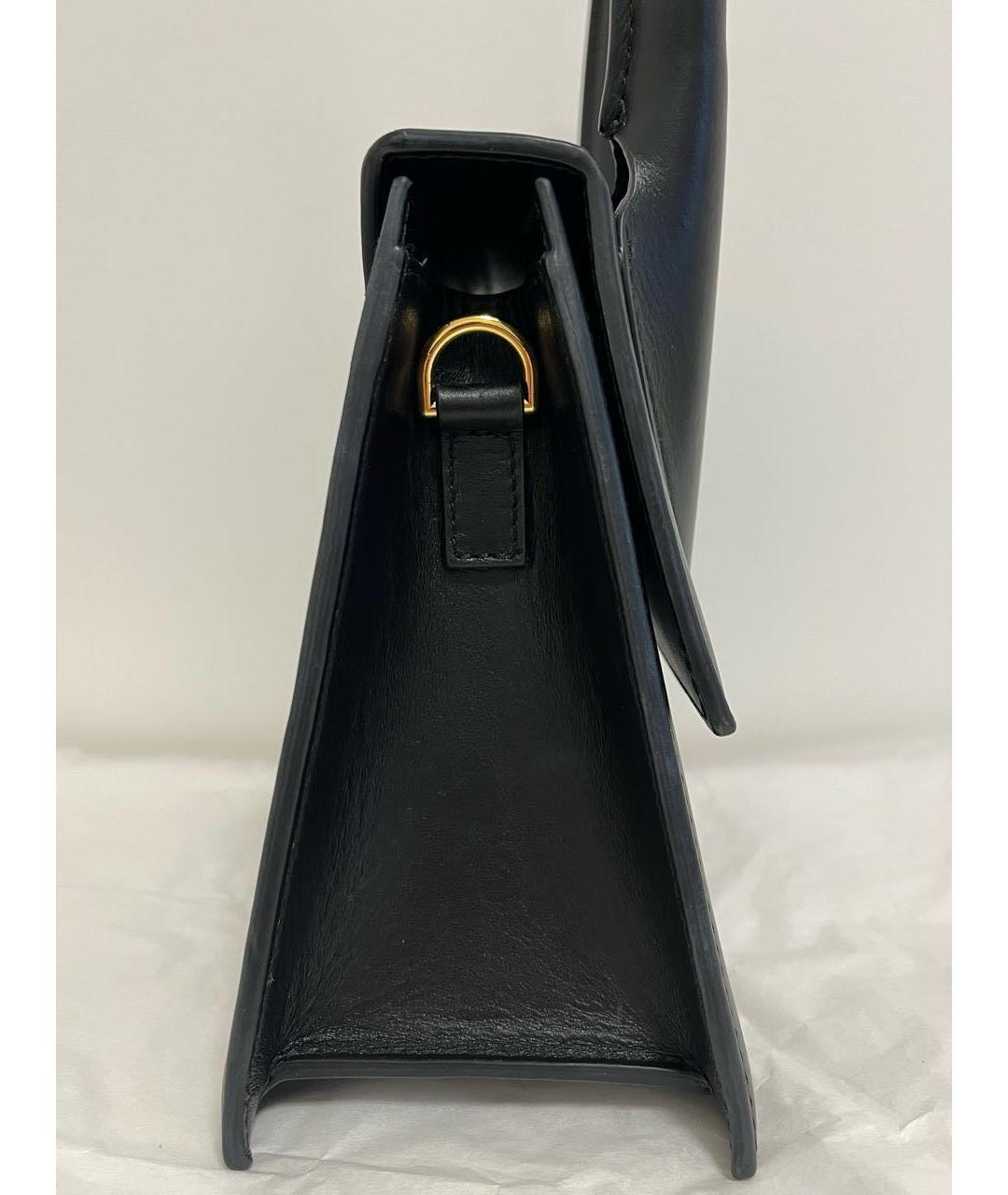 JACQUEMUS Черная кожаная сумка через плечо, фото 8