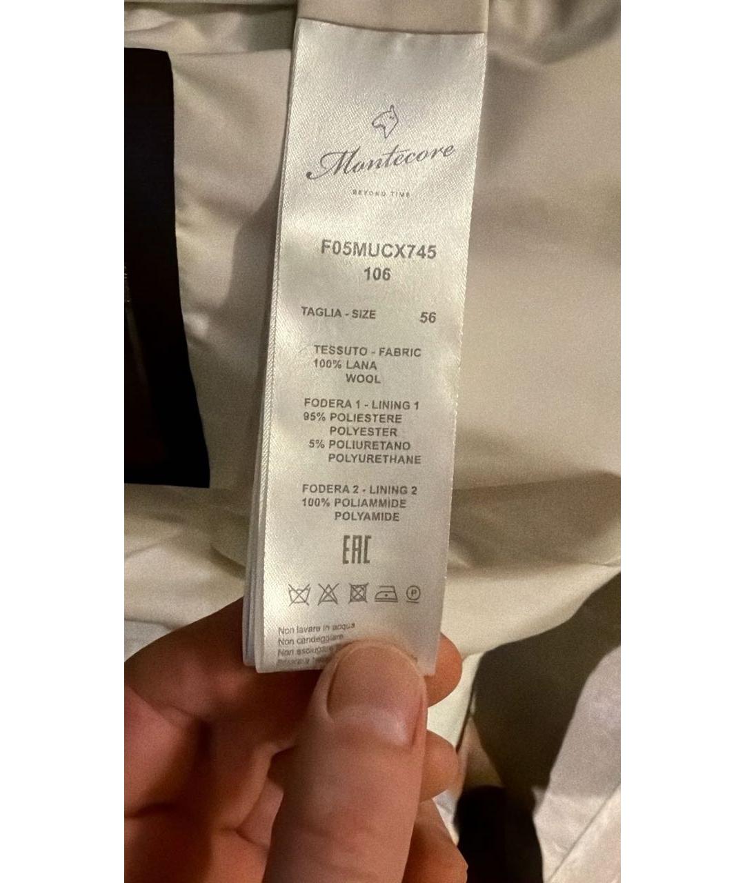 MONTECORE Антрацитовый шерстяной пуховик, фото 3