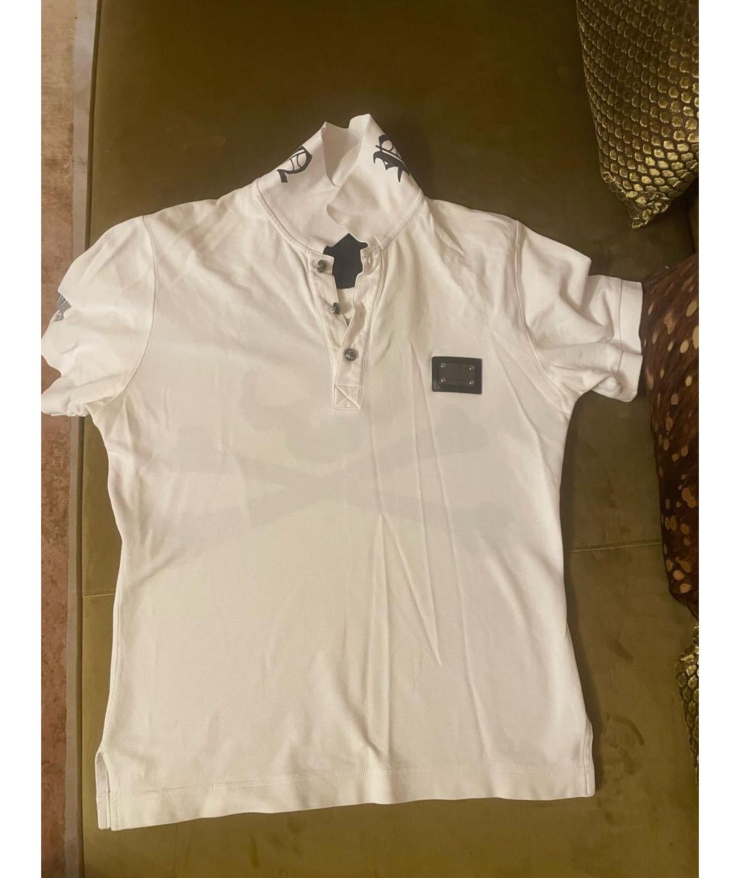 PHILIPP PLEIN Белое хлопковое поло с коротким рукавом, фото 5