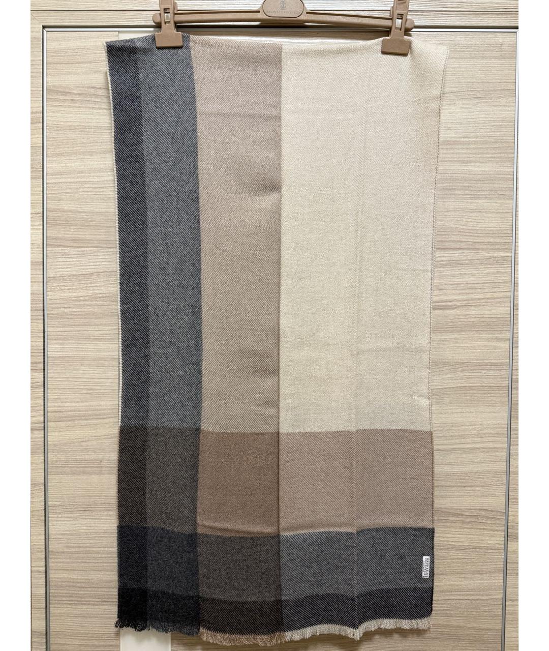 BRUNELLO CUCINELLI Мульти кашемировый шарф, фото 9