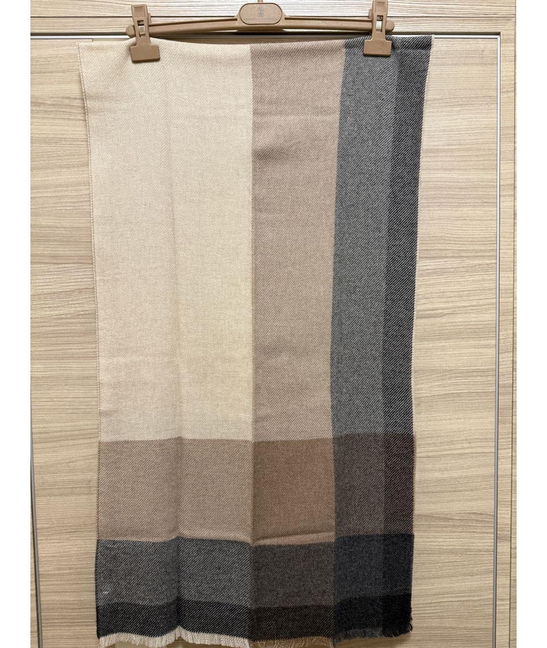 BRUNELLO CUCINELLI Мульти кашемировый шарф, фото 5