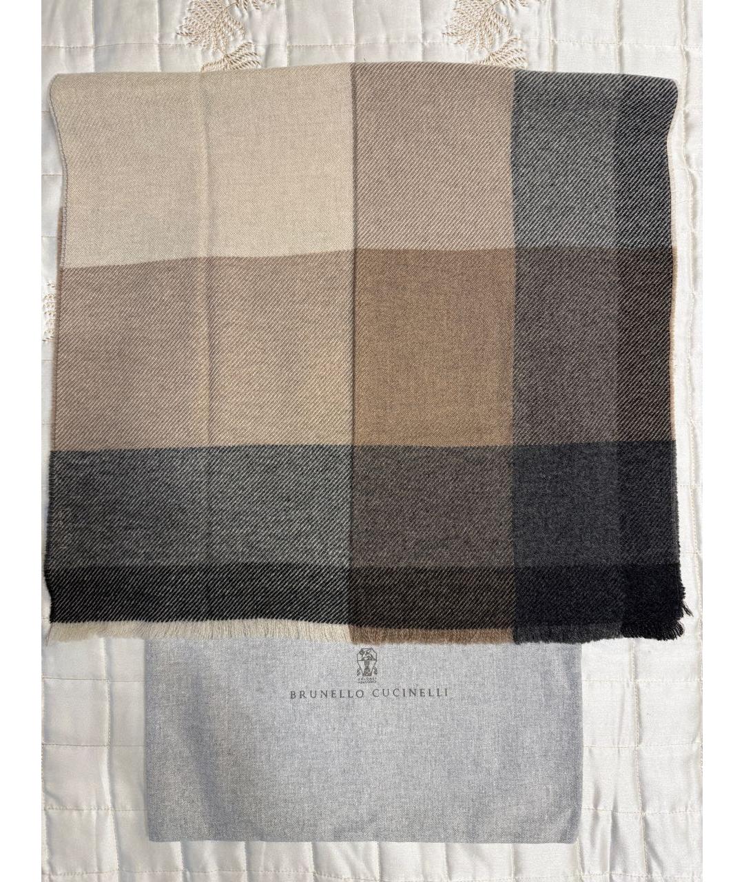 BRUNELLO CUCINELLI Мульти кашемировый шарф, фото 7