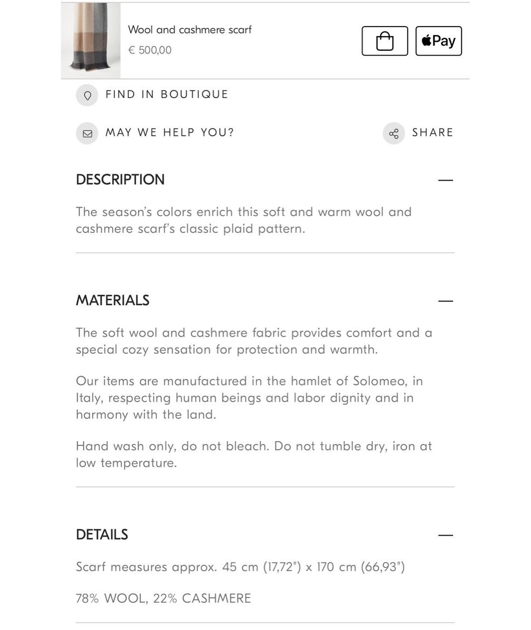 BRUNELLO CUCINELLI Мульти кашемировый шарф, фото 8