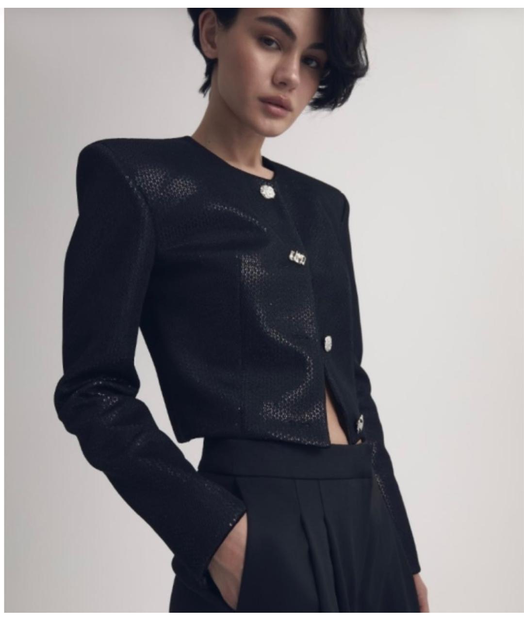 AUTENTIMENTS Черный полиэстеровый жакет/пиджак, фото 2