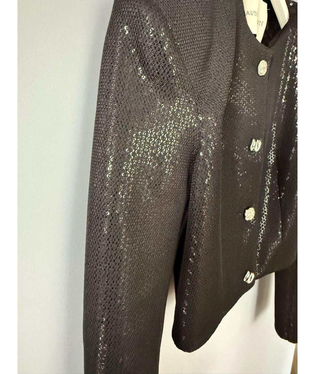 AUTENTIMENTS Черный полиэстеровый жакет/пиджак, фото 4