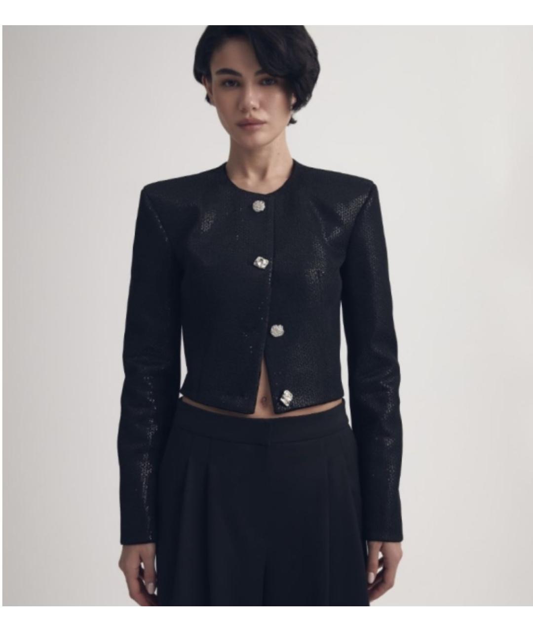 AUTENTIMENTS Черный полиэстеровый жакет/пиджак, фото 8