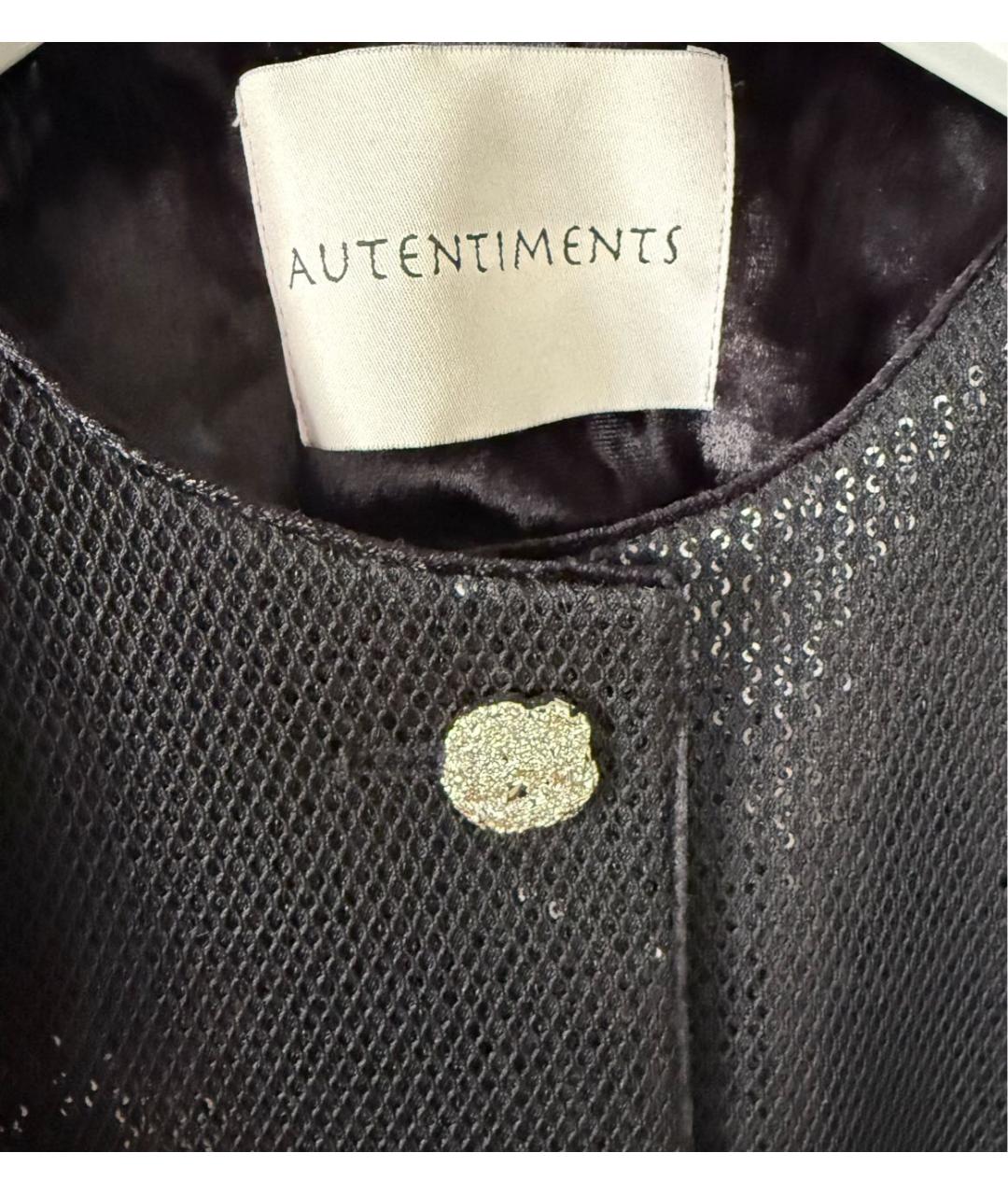 AUTENTIMENTS Черный полиэстеровый жакет/пиджак, фото 5