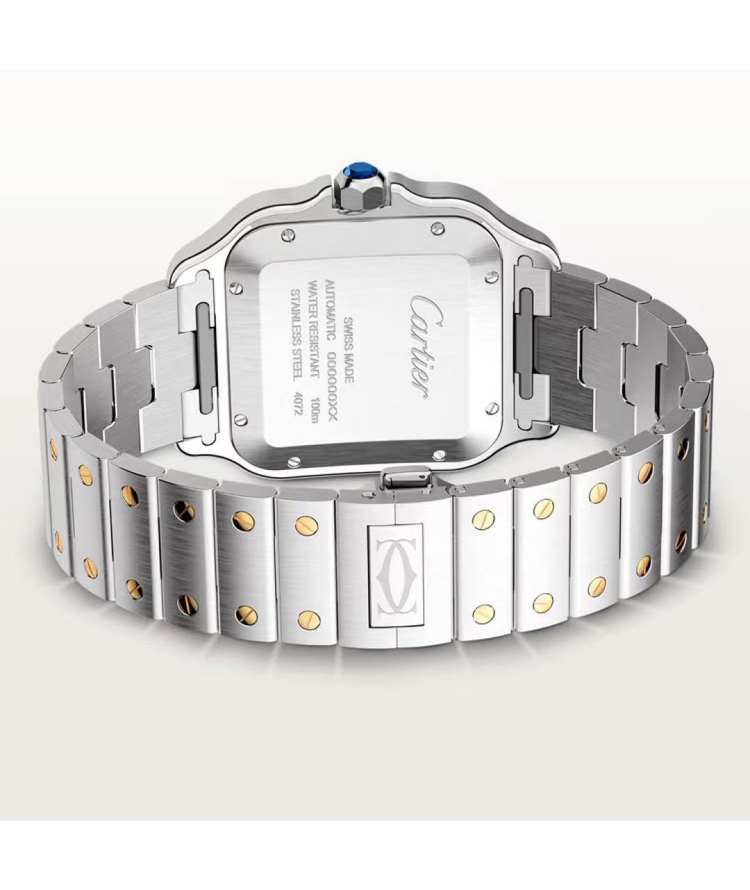 CARTIER Белые часы из желтого золота, фото 3