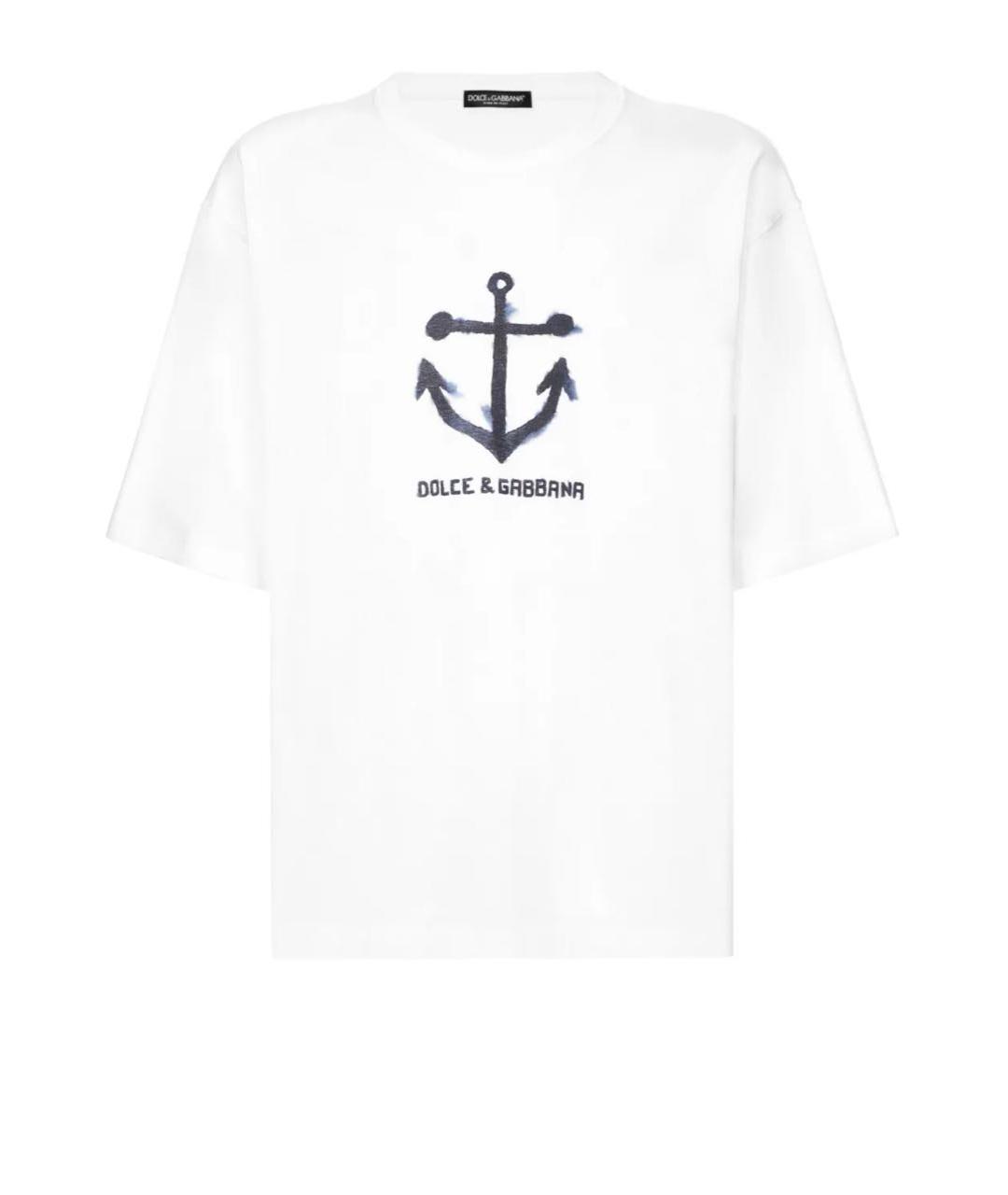 DOLCE&GABBANA Белая хлопковая футболка, фото 1