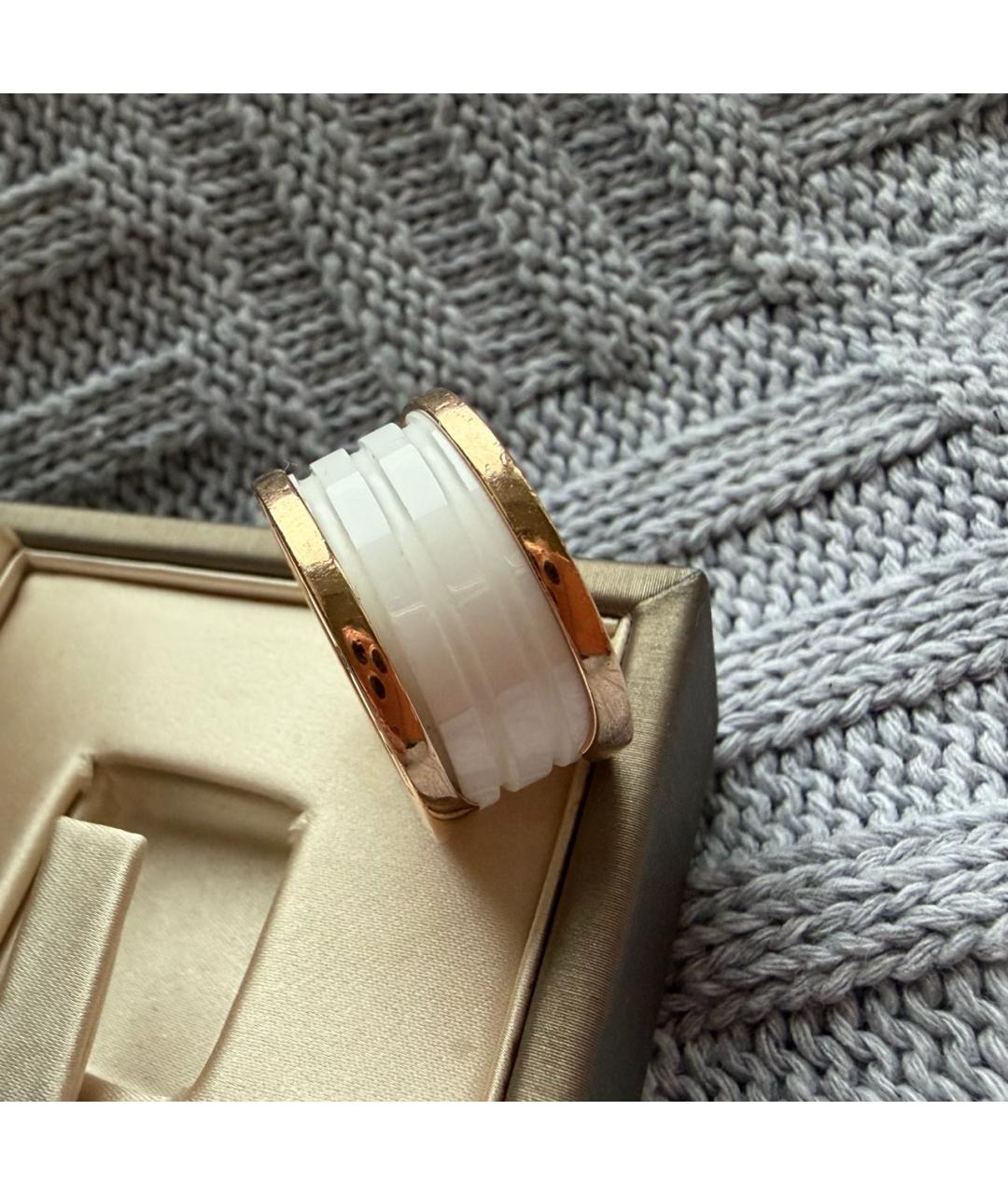 BVLGARI Белое кольцо из розового золота, фото 6