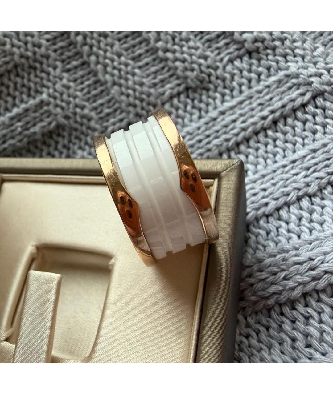 BVLGARI Белое кольцо из розового золота, фото 3