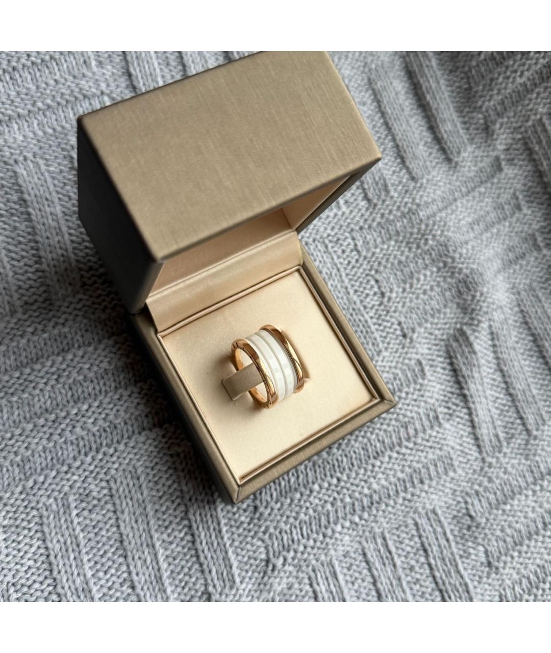 BVLGARI Белое кольцо из розового золота, фото 2