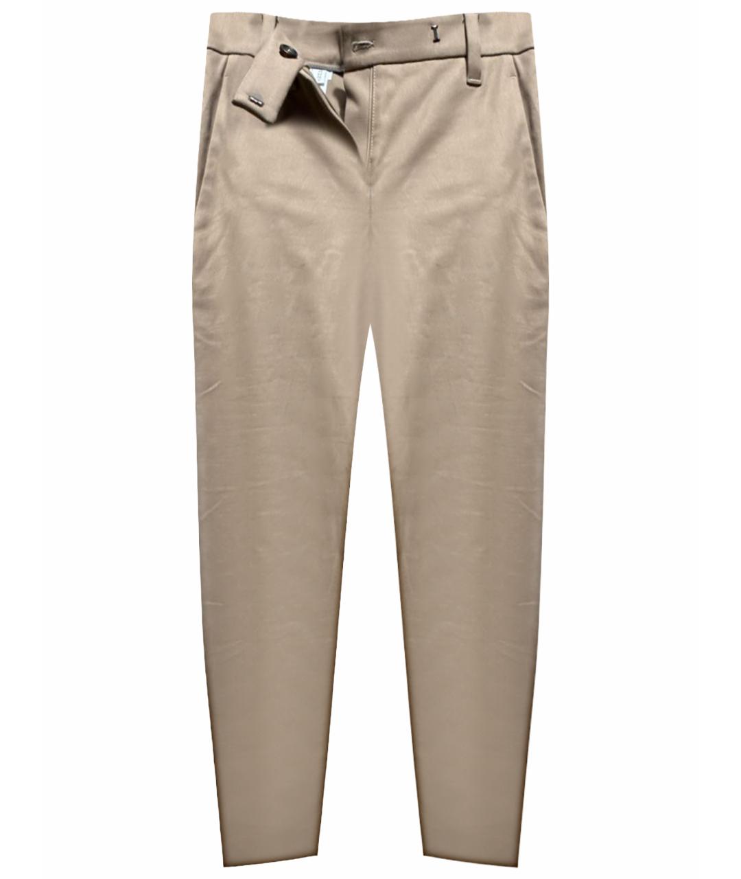 BRUNELLO CUCINELLI Коричневые хлопковые брюки узкие, фото 1