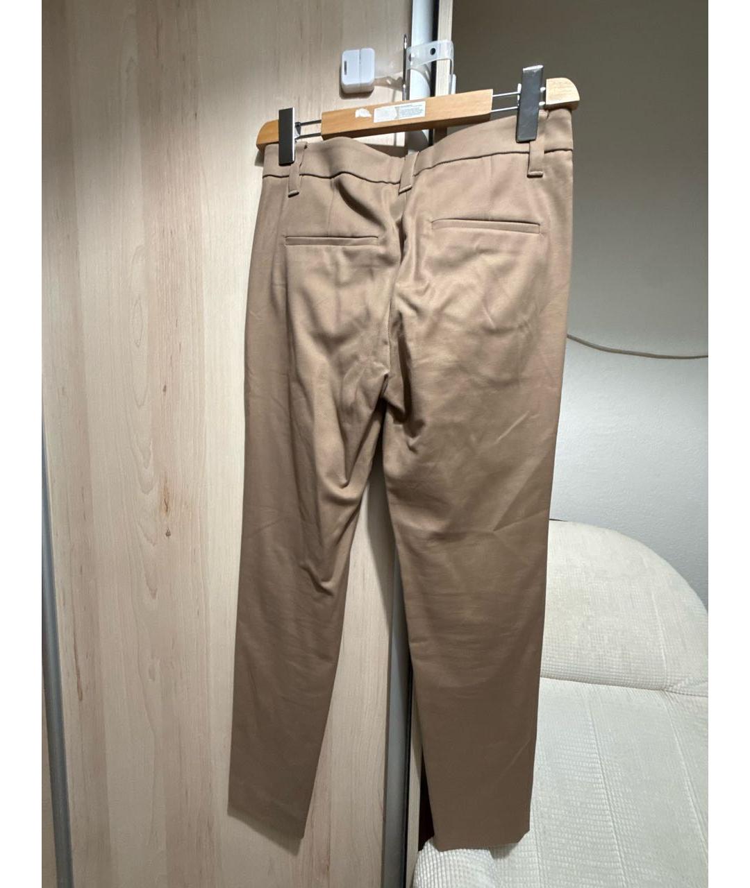 BRUNELLO CUCINELLI Коричневые хлопковые брюки узкие, фото 2