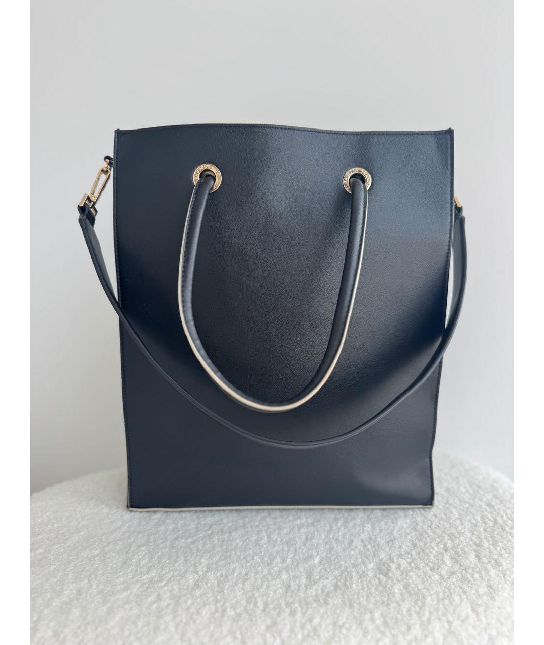 ELISABETTA FRANCHI Черная сумка тоут из искусственной кожи, фото 3