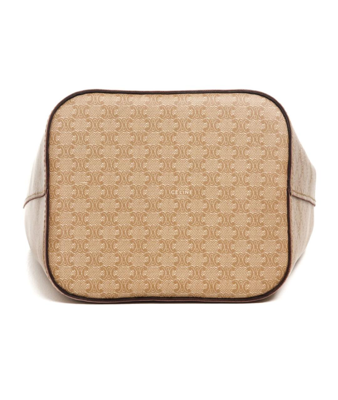 CELINE Бежевая кожаная сумка через плечо, фото 6