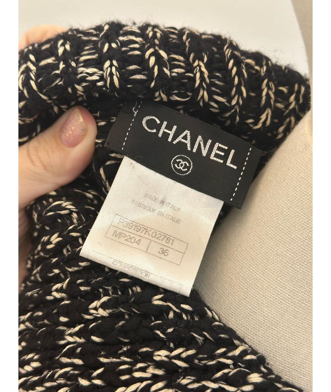 CHANEL Черный кашемировый кардиган, фото 5