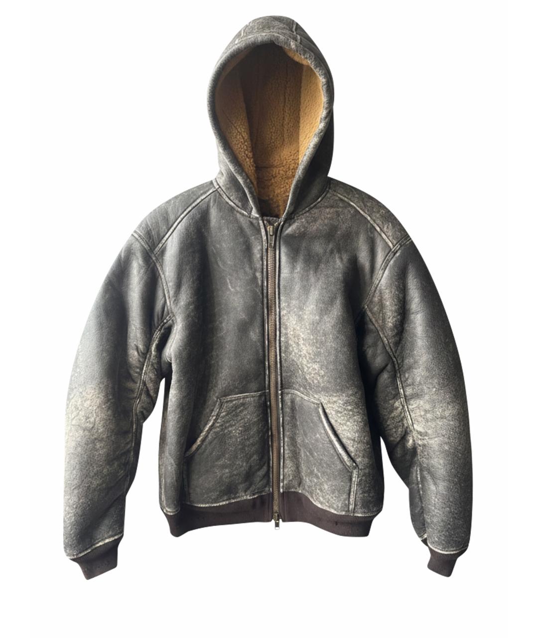 BALENCIAGA Коричневая кожаная дубленка, фото 1