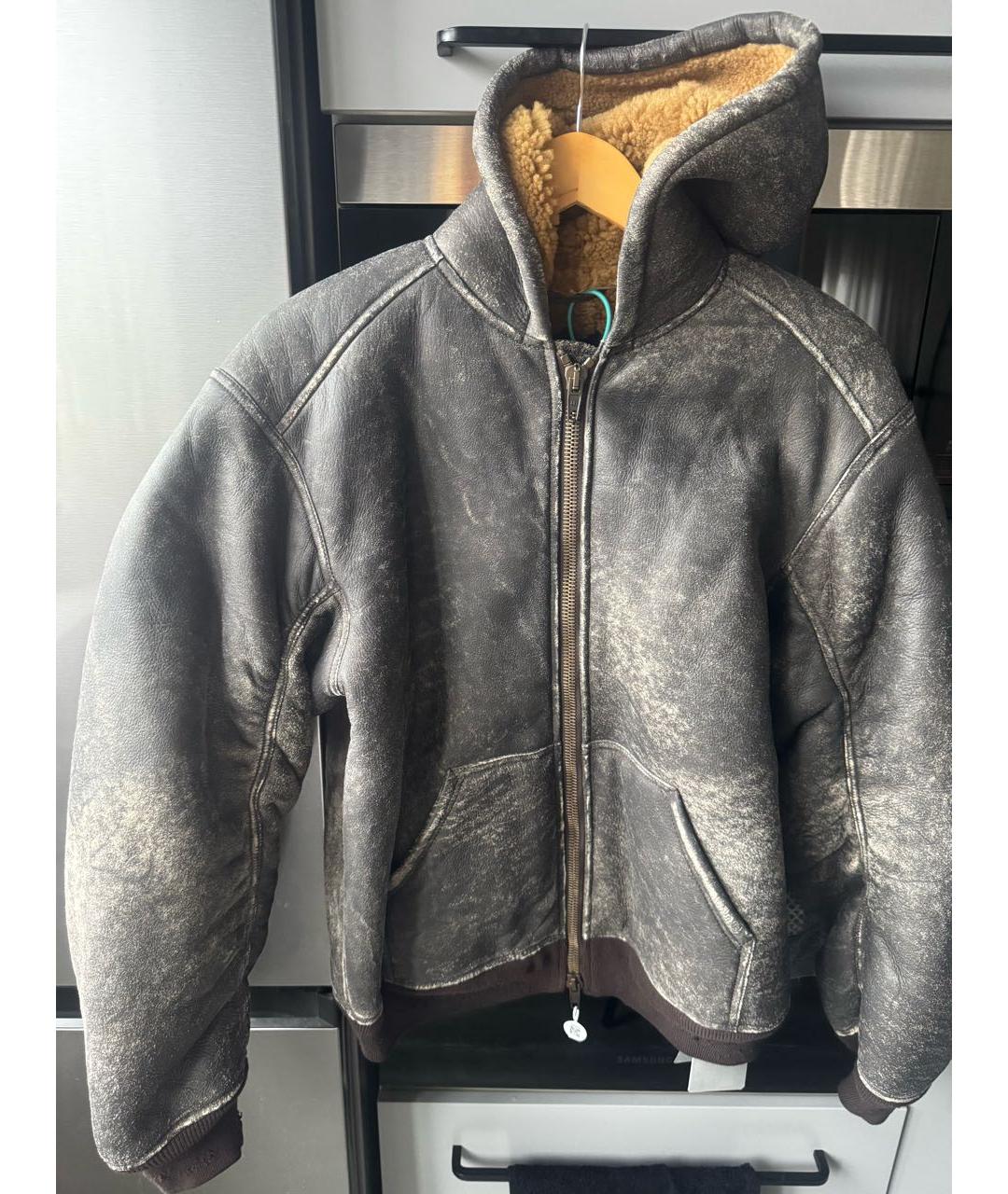 BALENCIAGA Коричневая кожаная дубленка, фото 7