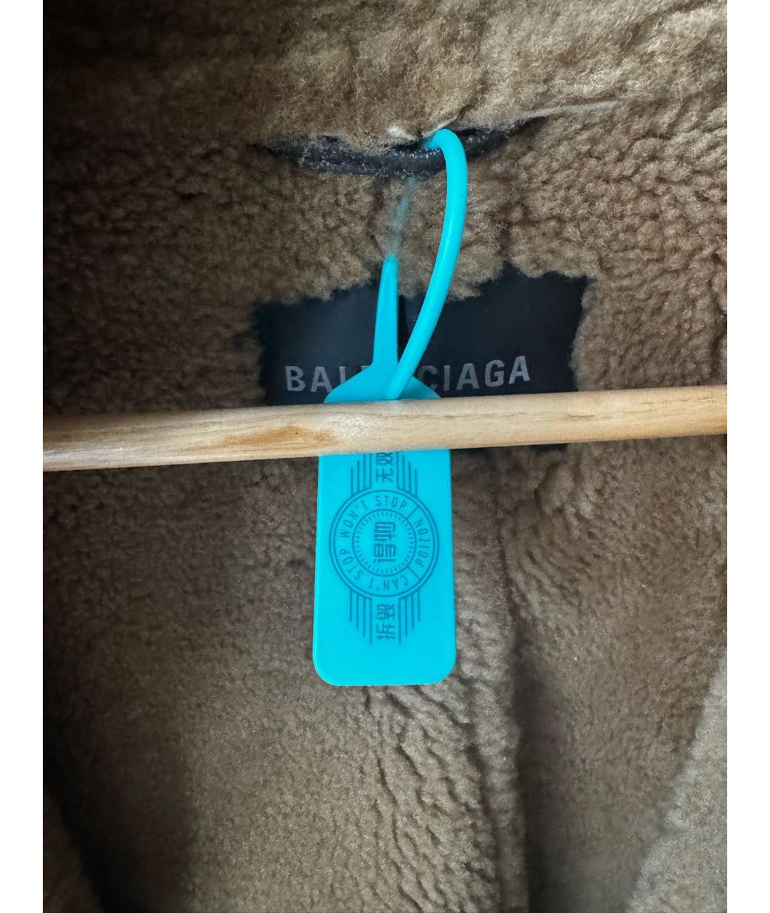 BALENCIAGA Коричневая кожаная дубленка, фото 6