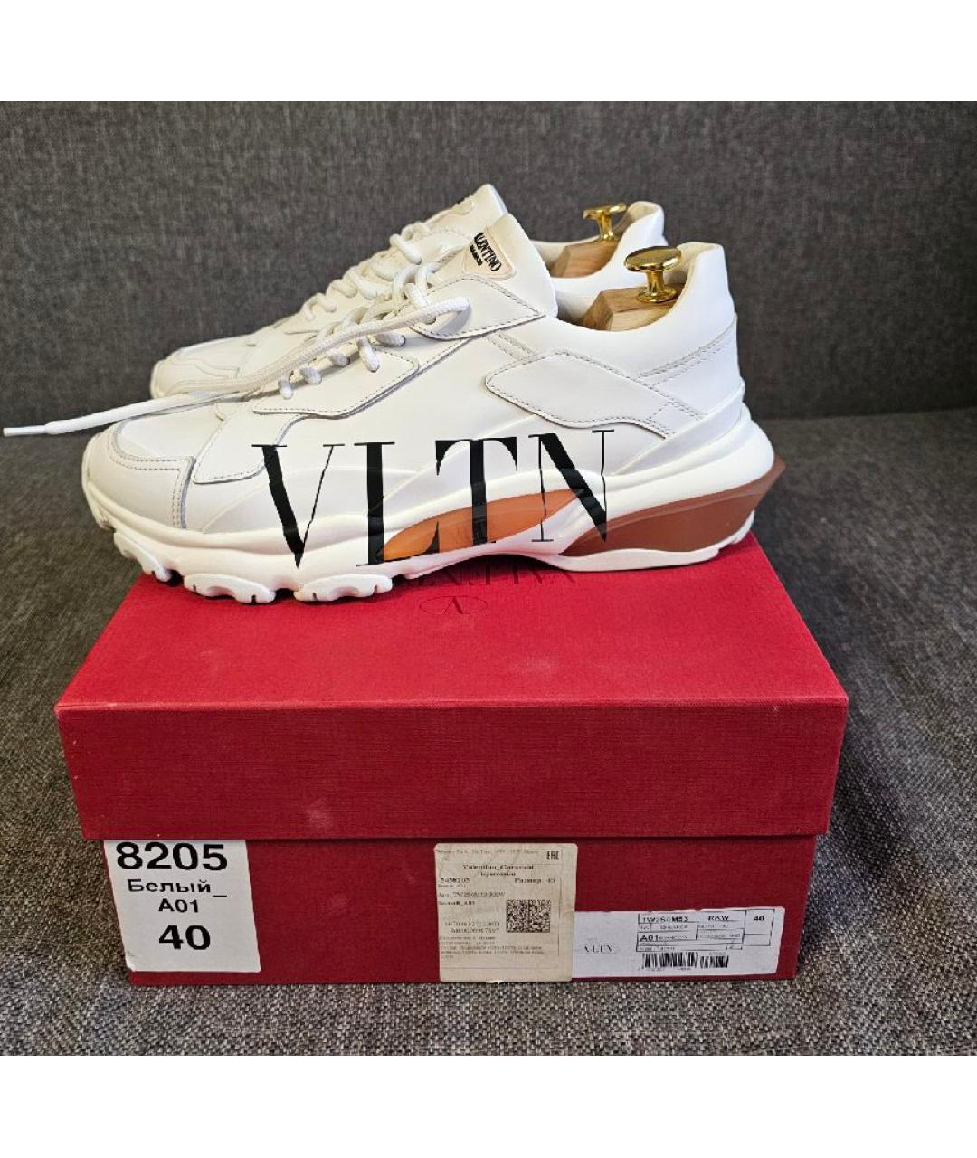 VALENTINO Белые кожаные кроссовки, фото 6