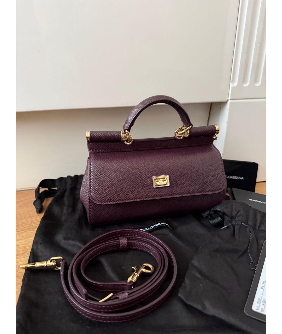 DOLCE&GABBANA Коричневая кожаная сумка через плечо, фото 2