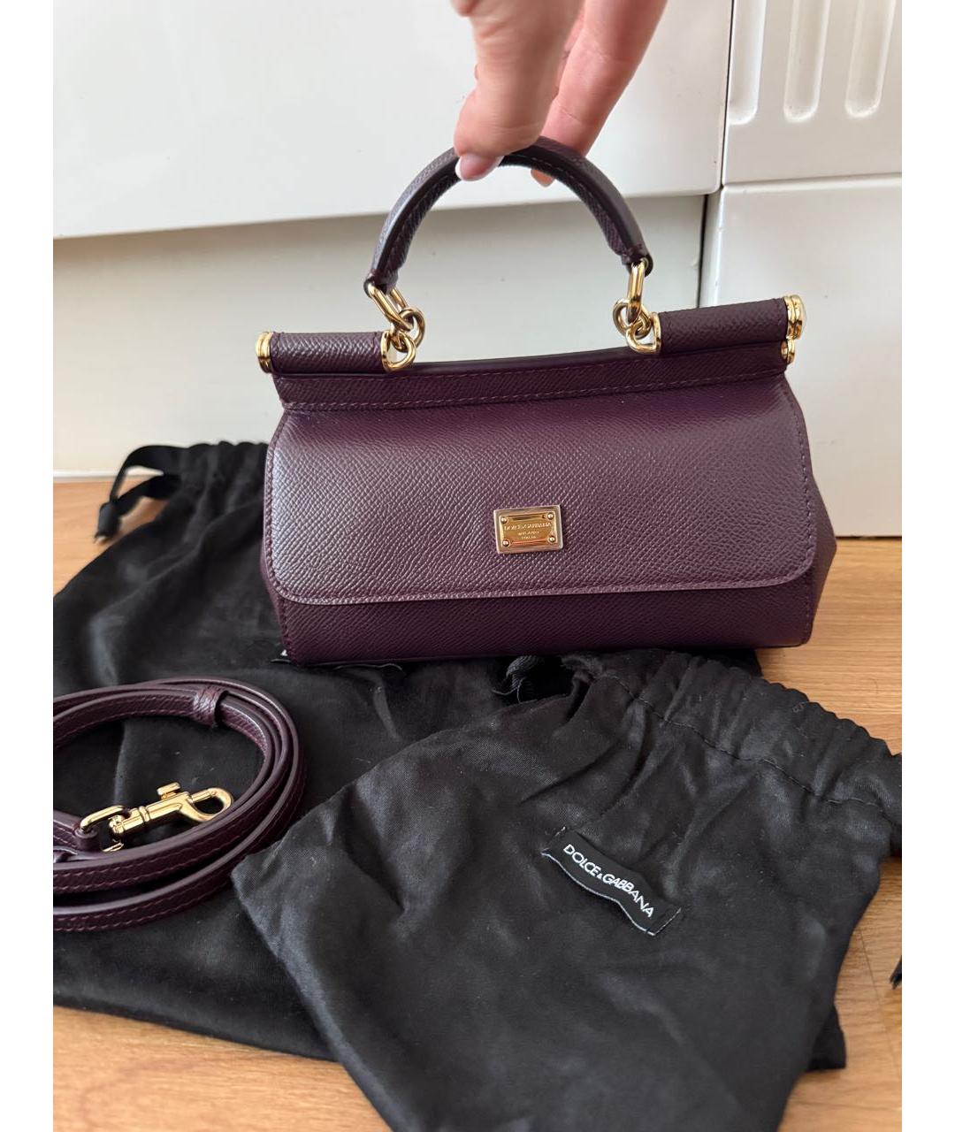 DOLCE&GABBANA Коричневая кожаная сумка через плечо, фото 8